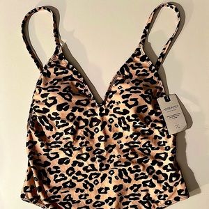 Adreamly Cheetah Print One Piece Swim Suit
